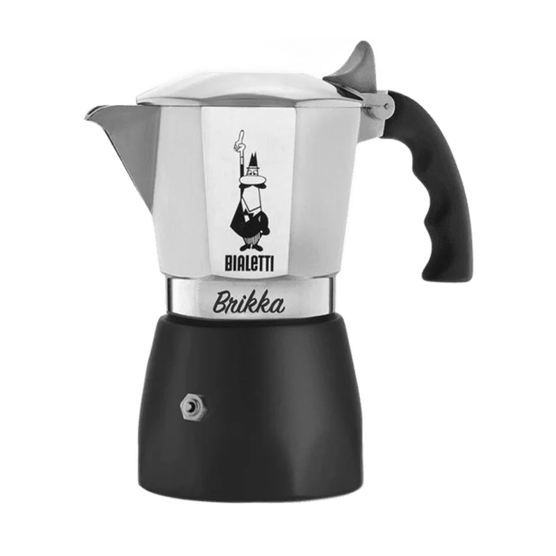 Bialetti Brikka R-Evolution percolator zilver/zwart – 4 kopjes