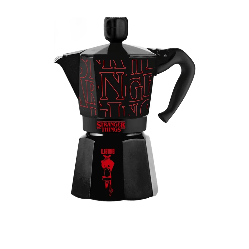 Bialetti Moka Express Stranger Things percolator zwart/rood – 6 kopjes
